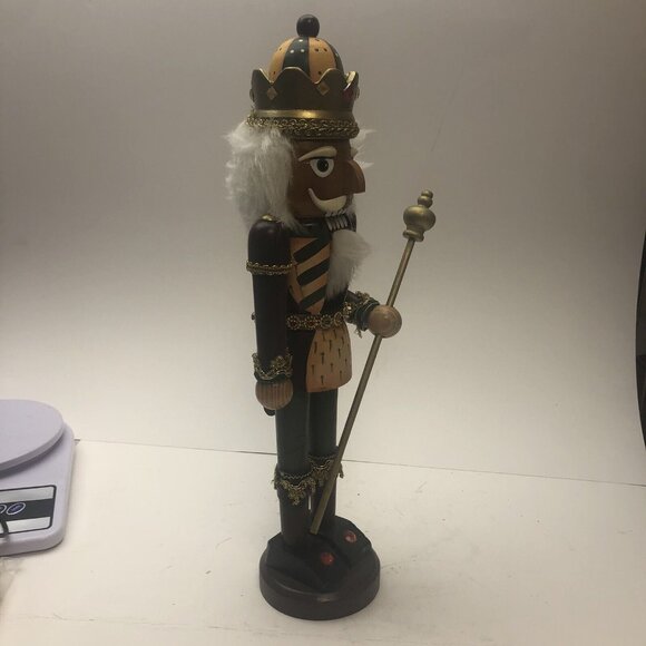 Wooden Traditional King Nutcracker 15" Holiday Decor Christmas - Picture 6 of 8